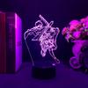 Аниме 3d лампа Леви Акерман Атака Титанов креативный красочный фантом прикроватная ночная лампа праздничный подарок