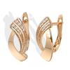 Fashion Dangle Earrings Glossy Heart Sahpe Earrings for Women Girls Rose Gold Simple Geometry Zircon Earrings Daily Jewelry Gifts