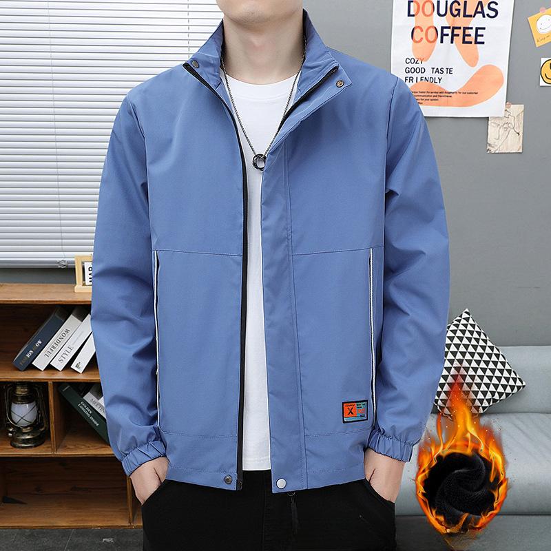 Верхняя одежда Куртка с воротником-стойкой Бейсбольный костюм Утепленная куртка Мужская осенне-зимняя повседневная куртка с хлопковой подкладкой