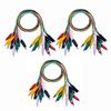 YFFSFDC 5 Цветов 30 шт. Тестовый провод 50 см Зажим типа "крокодил" Двухсторонний Электрический испытательный кабель