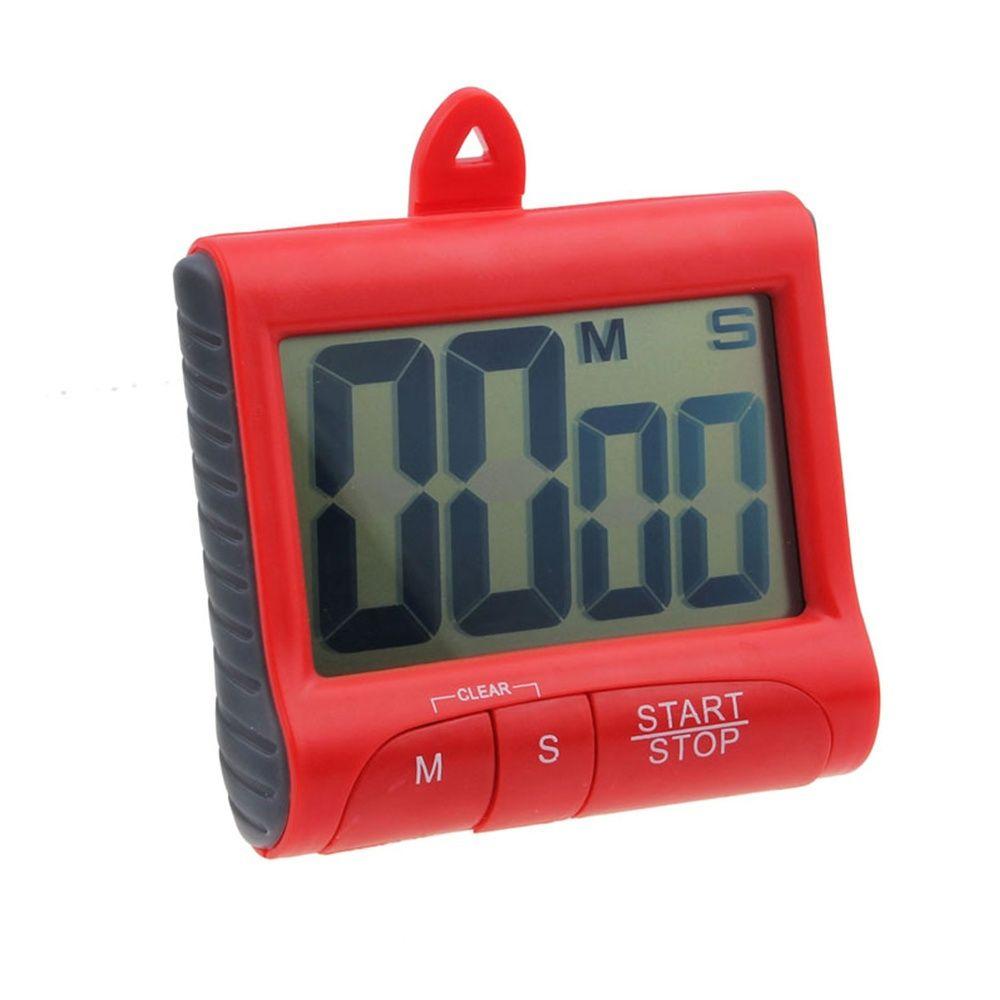 Black Electronic White Fashion Reminder Fridge Clock Digital Magnet Kitchen LCD Timer Alarm
