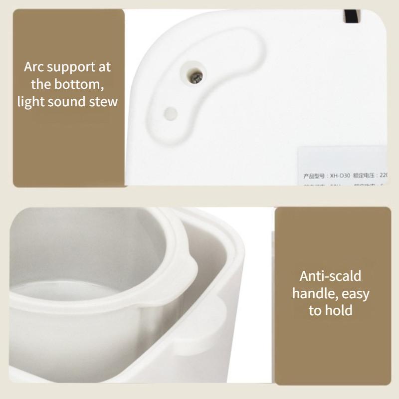 Керамическая кастрюля-термос для тушения на 1-2 человека, многофункциональная, полностью автоматическая, электрическая кастрюля для приготовления супа