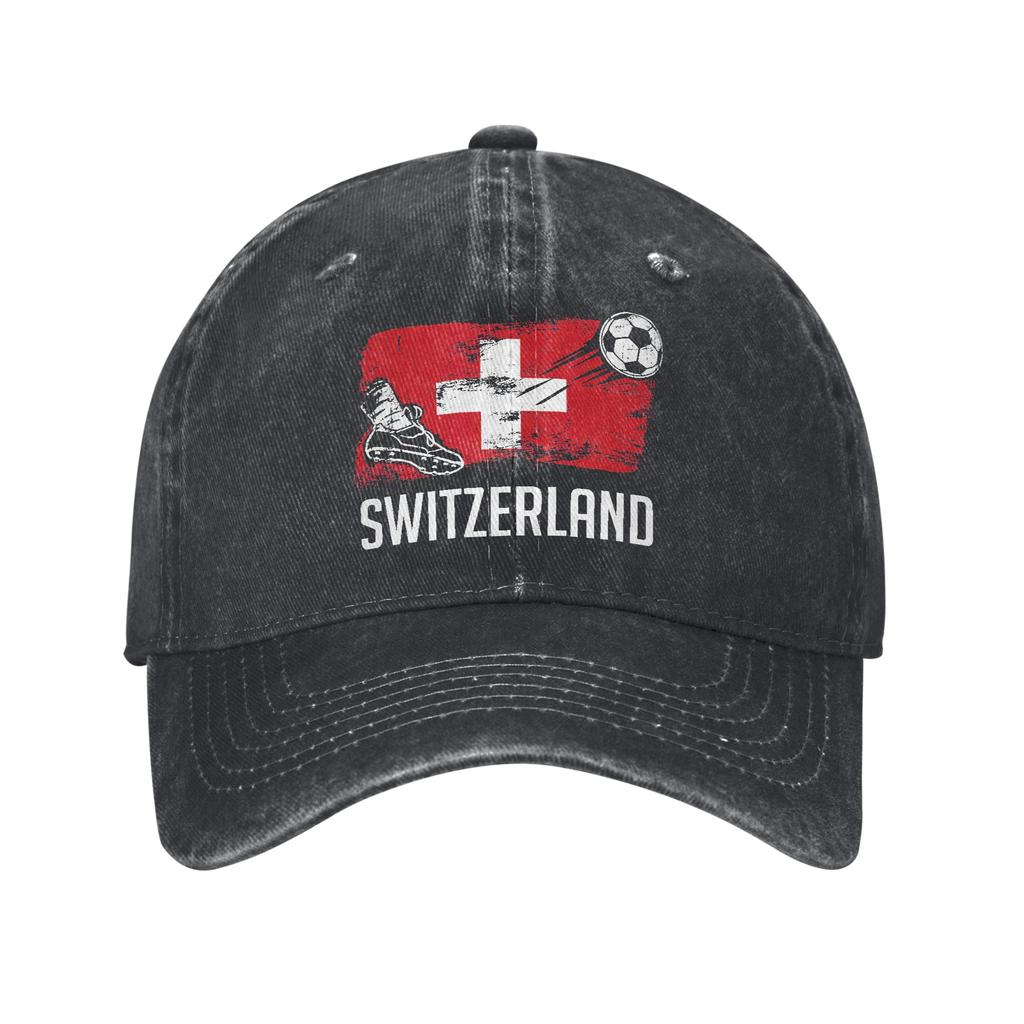 Swiss Switzerland Flag Trucker Hat Merch For Unisex Baseball Caps  Retro Headwear Cap Adjustable