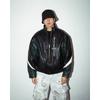 EastRogue Heavy-duty Leather Jacket with Retro Patchwork and Embroidery, Motorcycle Style, INS Couple Jacket, Outerwear