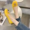 2025 дождевые туфли женская мода верхняя одежда нескользящие сандалии корейская версия милые водонепроницаемые туфли для взрослых водные туфли мелкие однотонные туфли резиновые сапоги