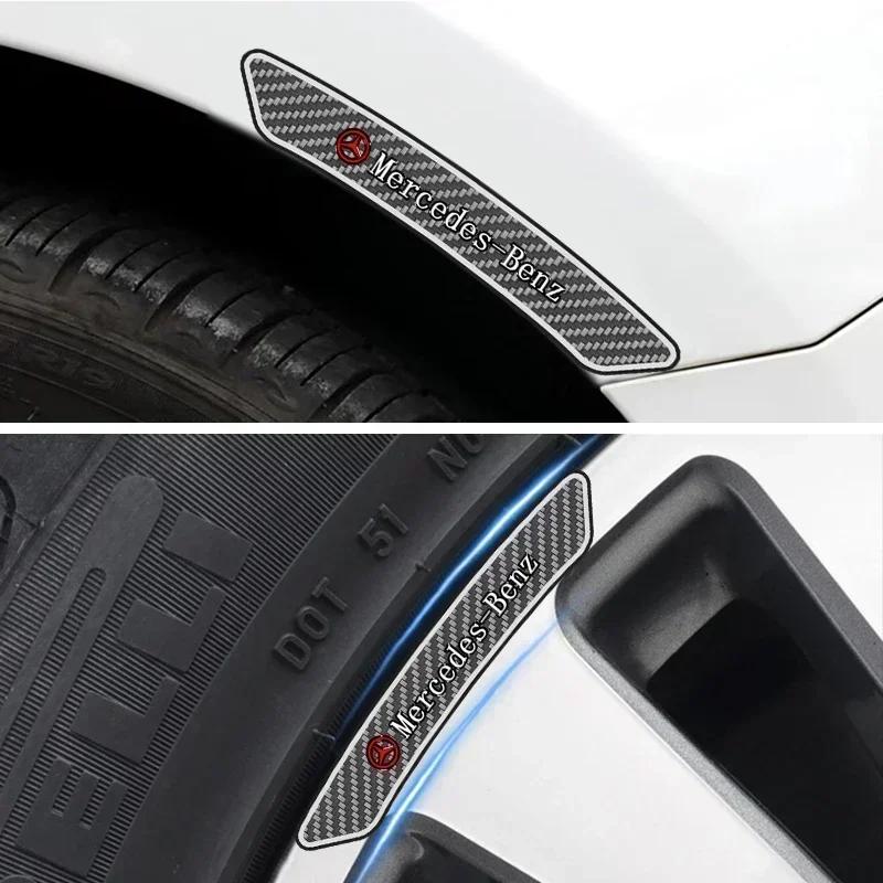 4Pcs Carbon Fibre Emblem Wheels Rims Stickers Decal for Mercedes benz W203 W204 W205 W210 W211 W212 W463 W464 W164 W176 CLA LY4