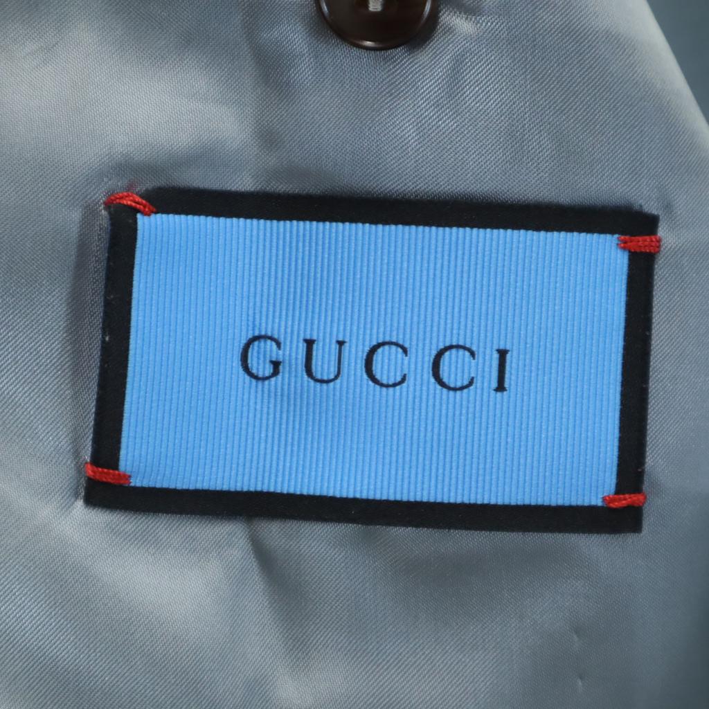 Gucci 16AW Итальянская смесовая ткань Rayon Принт Ghost по всей поверхности Куртка-бомбер 50 Темно-синий Мужская Б/У