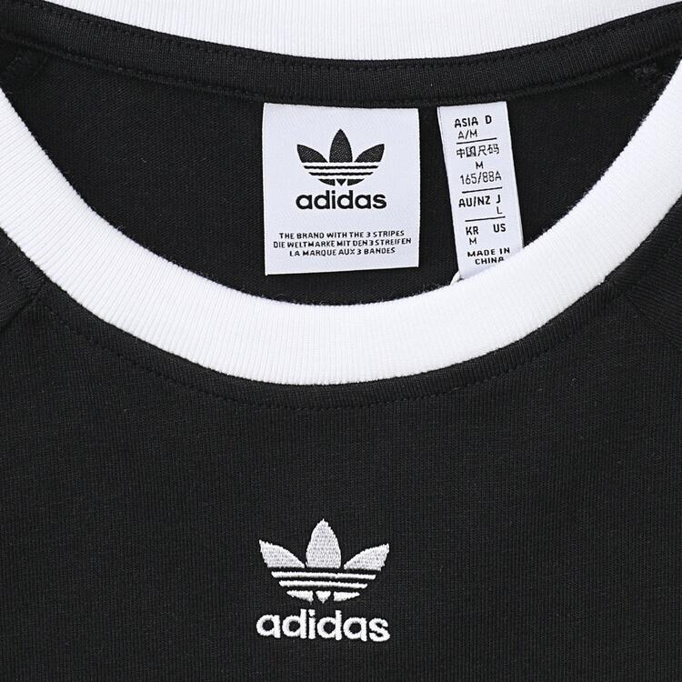 (WMNS) adidas Adicolor 3-Stripes Cali T-Shirt Asia Sizing 'Black White' Women's JC8703