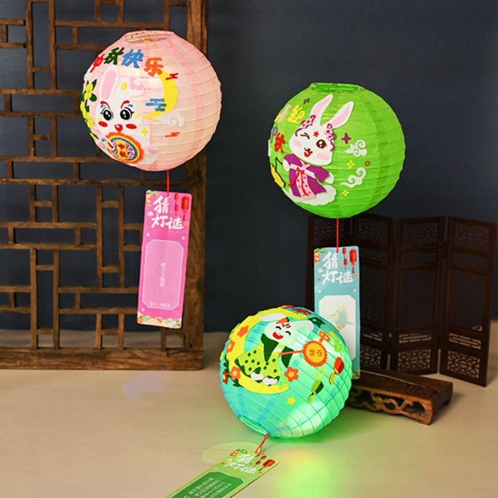 Мультяшный ручной бумажный фонарь, портативный антикварный фонарь, детские игрушки, свет, светодиодный фонарь, игрушки, Новый год