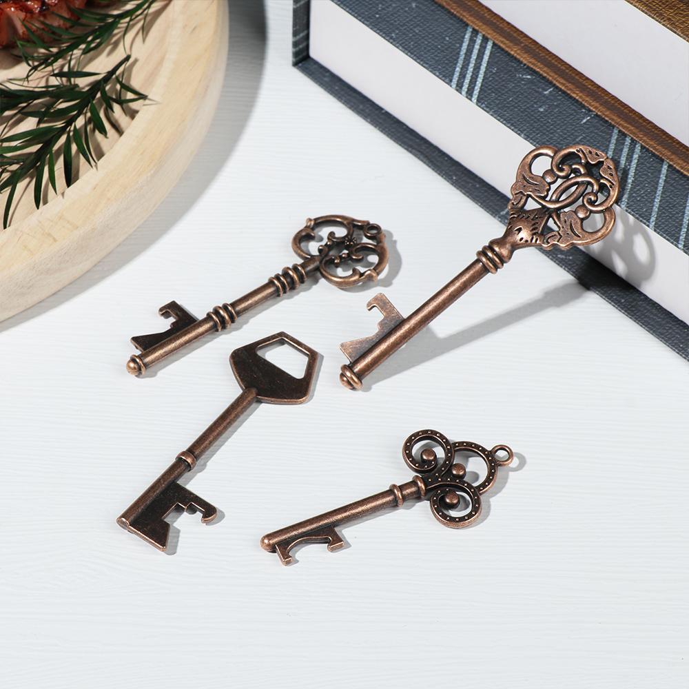Новые сувениры для вечеринок Винтажный свадебный декор брелок для ключей с вином Сувенирный ключ Открывалка для бутылок Открывалка для пива