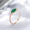 Женские минималистичные кольца на палец с геометрическим зеленым цирконом, модные золотые вечерние повседневные украшения