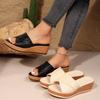 Slope Heel Slippers Women Big Size Thick Bottom Sandal Slippers