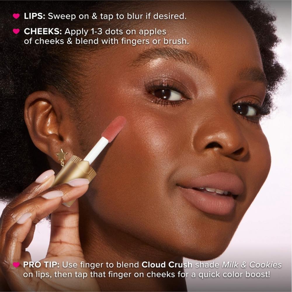 Too Faced Cloud Crush Whipped Lip   Cheek Blush 0.15 Oz 4.3 G Milk   Cookies Cool Nude Rose