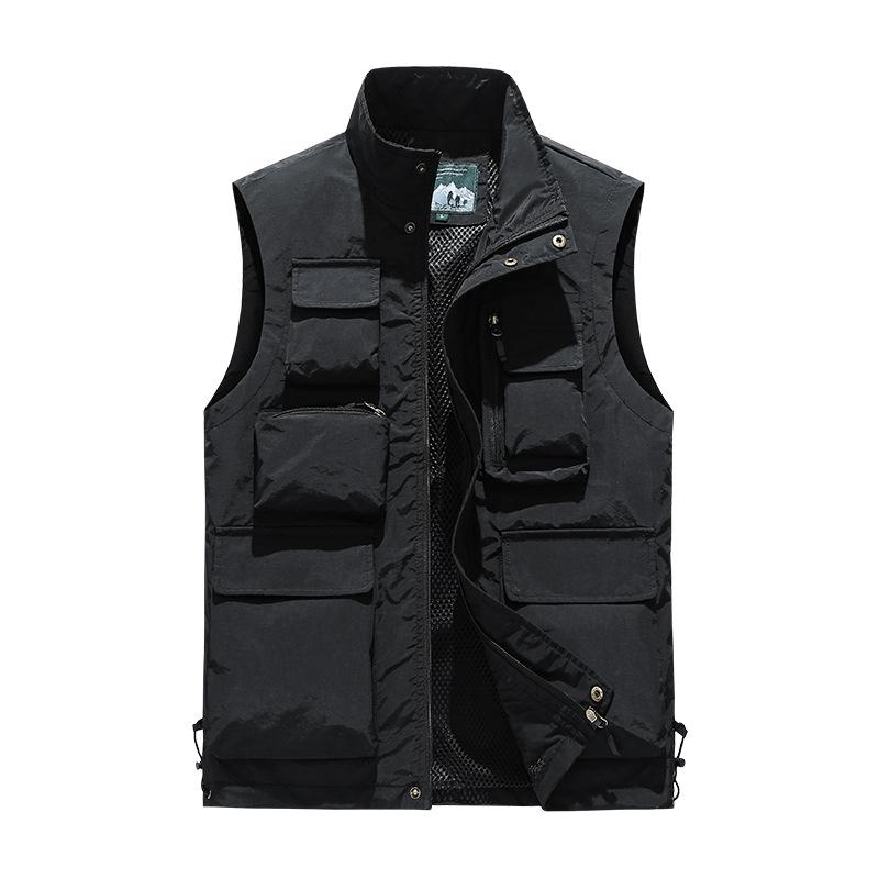 Мужской повседневный многофункциональный жилет, водонепроницаемый, быстросохнущий, для занятий спортом на открытом воздухе, повседневный жилет, куртка большого размера для мужчин