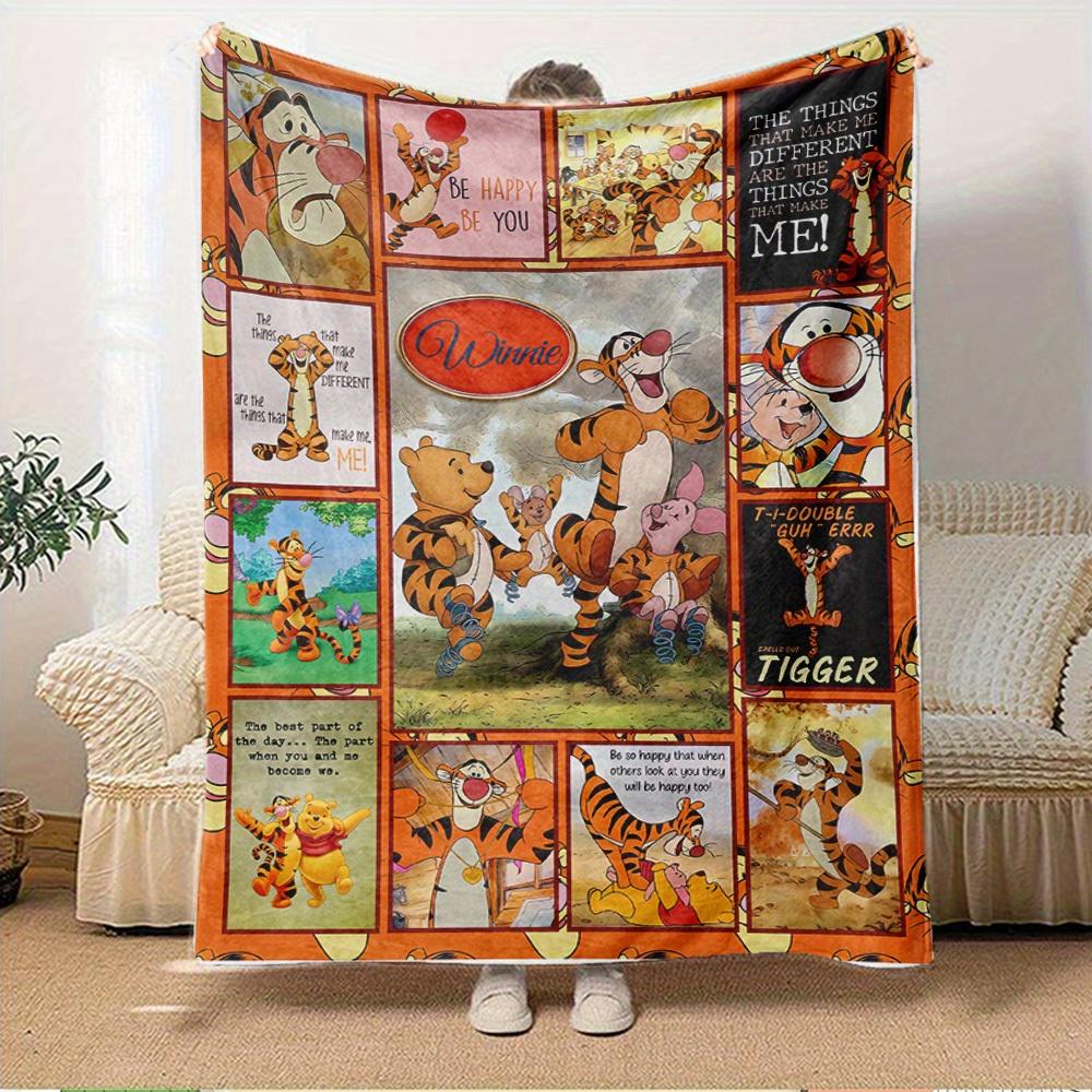 1pc Flannel Tigger Winnie the Pooh Be Happy Bedding