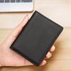 Прозрачное ID-окно Держатель для кредитных карт Прочный Мягкий Множество слотов для карт Натуральная кожа Двухслойный Тонкий Маленький Кошелек Черный Кофе