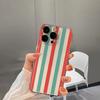 Зелено-красная полоса Прозрачный чехол Для Samsung S26 S25 Ultra S24 FE S23 Plus S22 S21 S20 A53 A52 A51 A50 A72 A71 A73 Чехол Funda Бампер