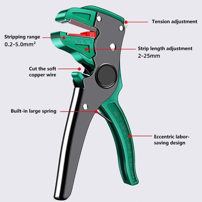 Автоматический инструмент для зачистки проводов и резак, инструмент для зачистки проводов 2 в 1 и инструмент для зачистки проводов для электрика