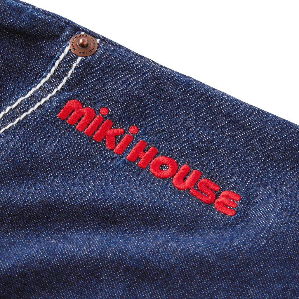 Юбка джинсовая Hickory Logo Simple Girls Baby Kids Clothing S Indigo Blue [MIKI HOUSE] Детская 10-1711-494 (100-110cm)