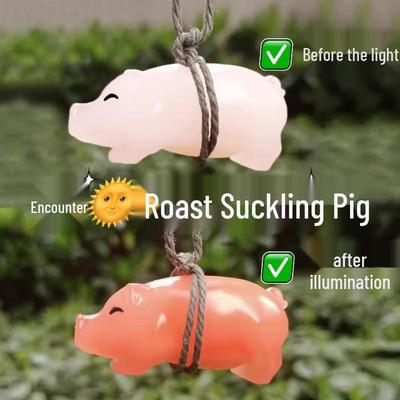 УФ-изменяющий цвет кулон-пиг и брелок-утка, игрушка-ключ для сумок и телефонов