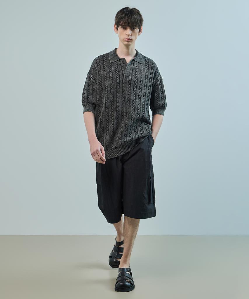 LOGSTORE Rivet Point Half Knit Zip-Up