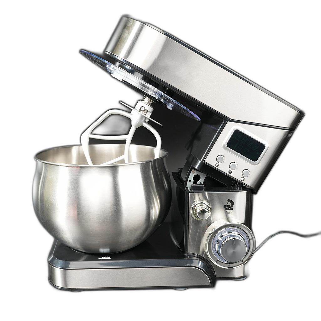 Многофункциональный стационарный миксер 5 л: Кухонный комбайн из нержавеющей стали для теста, яиц и муки
