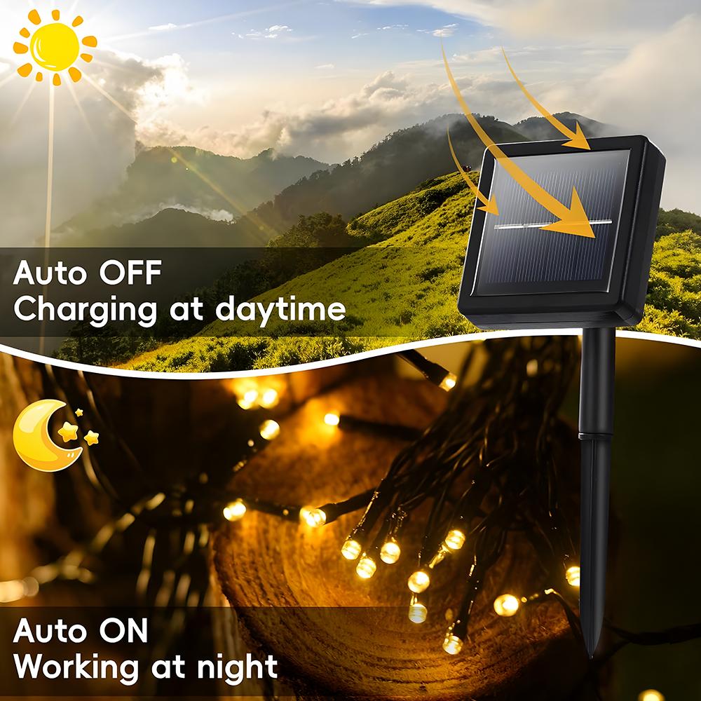 Led Solar String Lights 7m 5m RGB Warm White Solar Fairy String Lights Waterproof Garden Patio Wedding Party Decoration