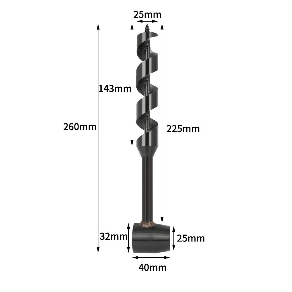 Durable Carbon Steel Wood Punch Tool Hand Drill Auger Drill Drill Bit Survival Tools