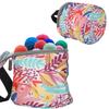 Empty Round Knitting Storage Tote Bag Crochet Knitting Bag Case  For Carrying Crochet Accessories