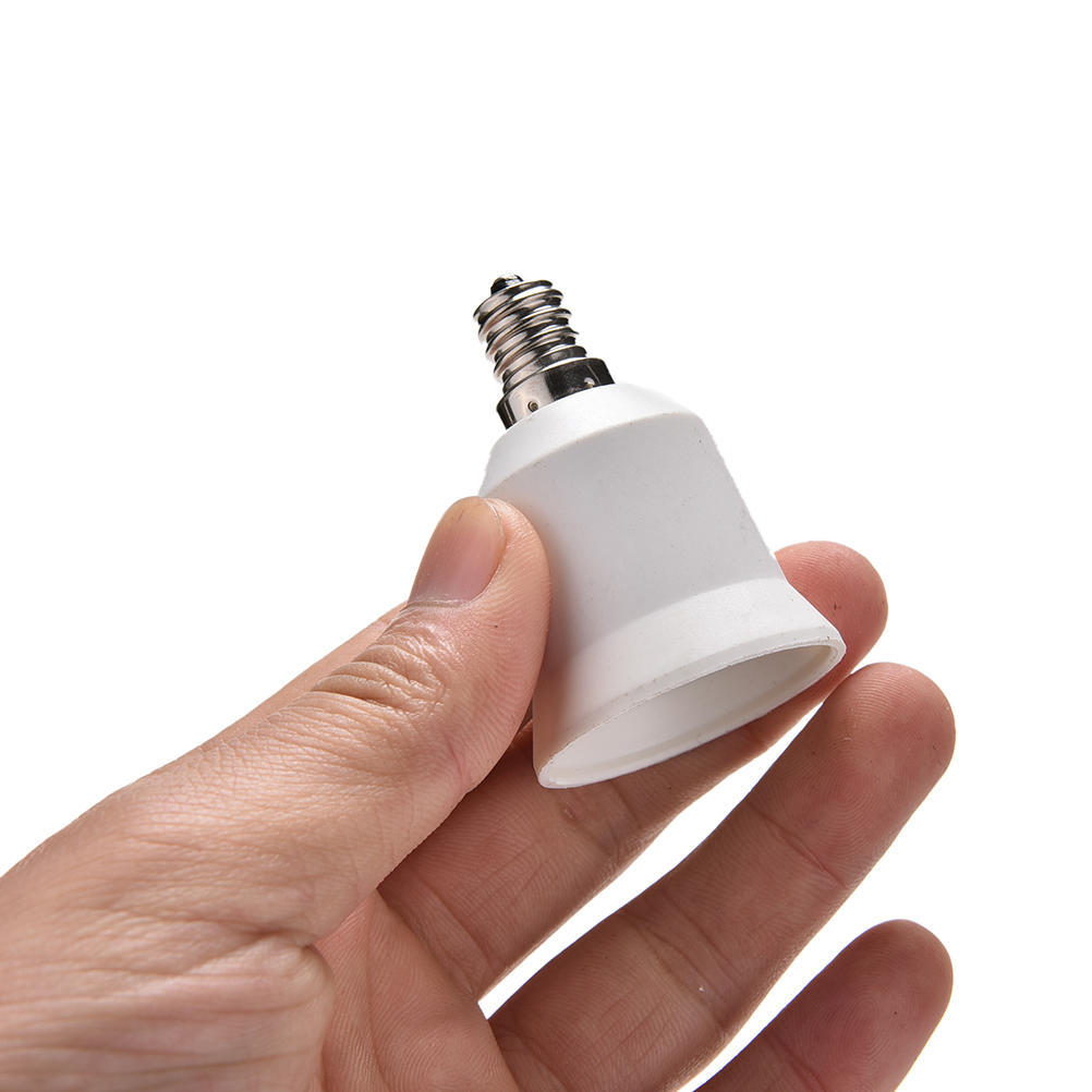 1X E12 в E26/E27 патрон для лампочек конвертер цоколь канделябр белый