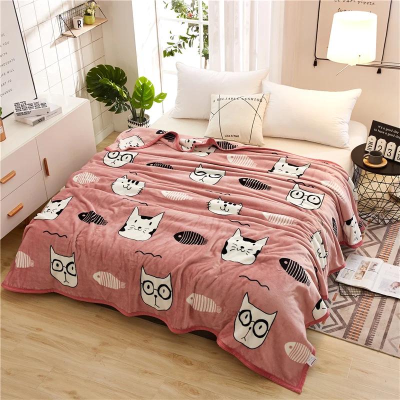 Romantic Love Hearts Pattern Throw Blanket Super Soft Cozy Warm Flannel Blanket for Couple Decorative Home Bed Sofa Couch Chair