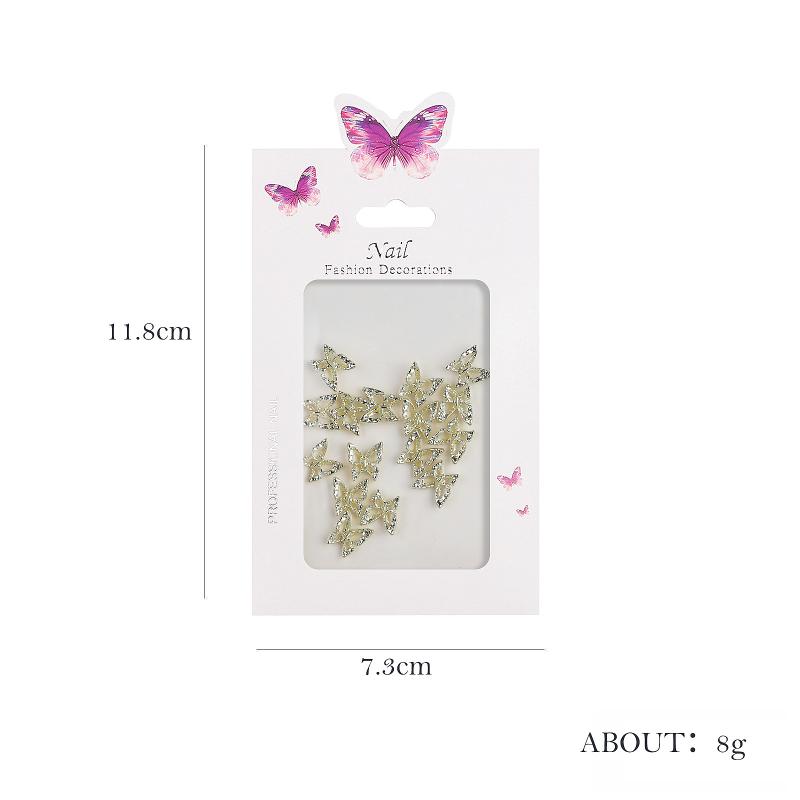 Nail Alloy Light Luxury Three-dimensional Butterfly Nail Accessories