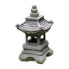Pagoda Statues Outdoor Solar Powered Statue Japanese Garden Decor Outdoor Zen Garden Lantern Flickering LED Garden Light