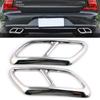 2pcs Car Muffler Exhaust Pipe Tail Cover Trim Exterior Stainless Steel Accessories For Volvo S90 V90 2016- 2018 S60