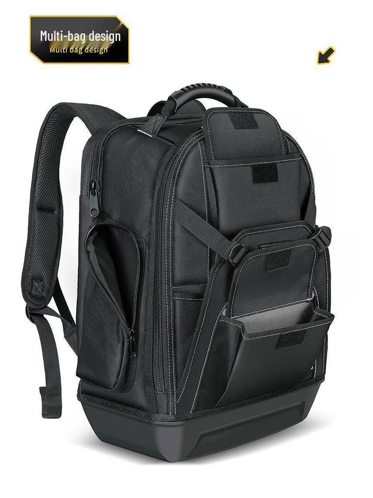 Multifunctional Electrician's & Woodworking Durable Backpack with Large Capacity & Plastic Bottom