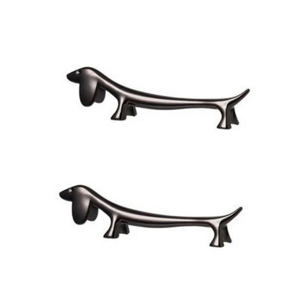 2PCS Dog Shape Dachshund Dog Chopstick Holder Zinc Zinc Zinc Alloy Cutlery Rest Dinner Table Supplies