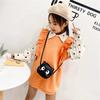 Baby Girls PU Leather Small Shoulder Crossbody Bags Cute Cat Kids Coin Purse Wallet Fashion Children's Mini Handbags