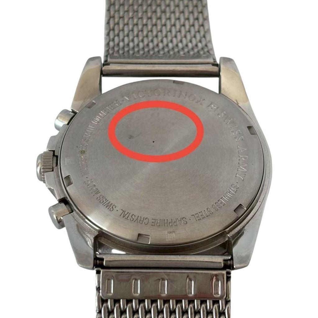 Б/у Мужские часы VICTORINOX SWISS ARMY Хронограф Нержавеющая сталь Серебристый Сапфировое стекло Водонепроницаемость 100 м с Коробкой 241589 Victorinox