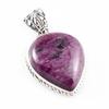 Подарочный кулон Ruby In Zoisite ручной работы из стерлингового серебра 925 пробы, созданный в лаборатории, 1,5 дюйма, q8q62