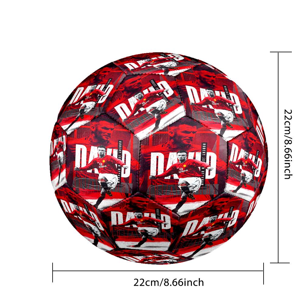 David Manchester United Legend Size 5 Soccer Balls, Anti-Slip, Protective Football, Outdoor Sport, a Unique Gift Suitable for him/her, Birthdays