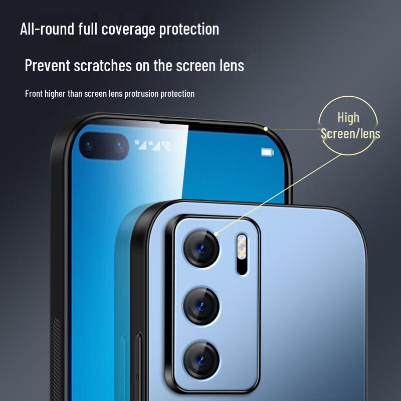 Shangsu Матовый чехол для телефона серии Huawei P40 со встроенной линзой