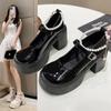 Fashion Fashionable White Chunky Platform High Heels Women's 2024 New Autumn/Winter Mary Jane Comfortable Sneakers