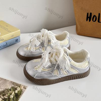 Модные женские вулканизированные туфли 2025 лето круглый носок модный бантик нескользящие балетки легкие удобные дышащие повседневные туфли