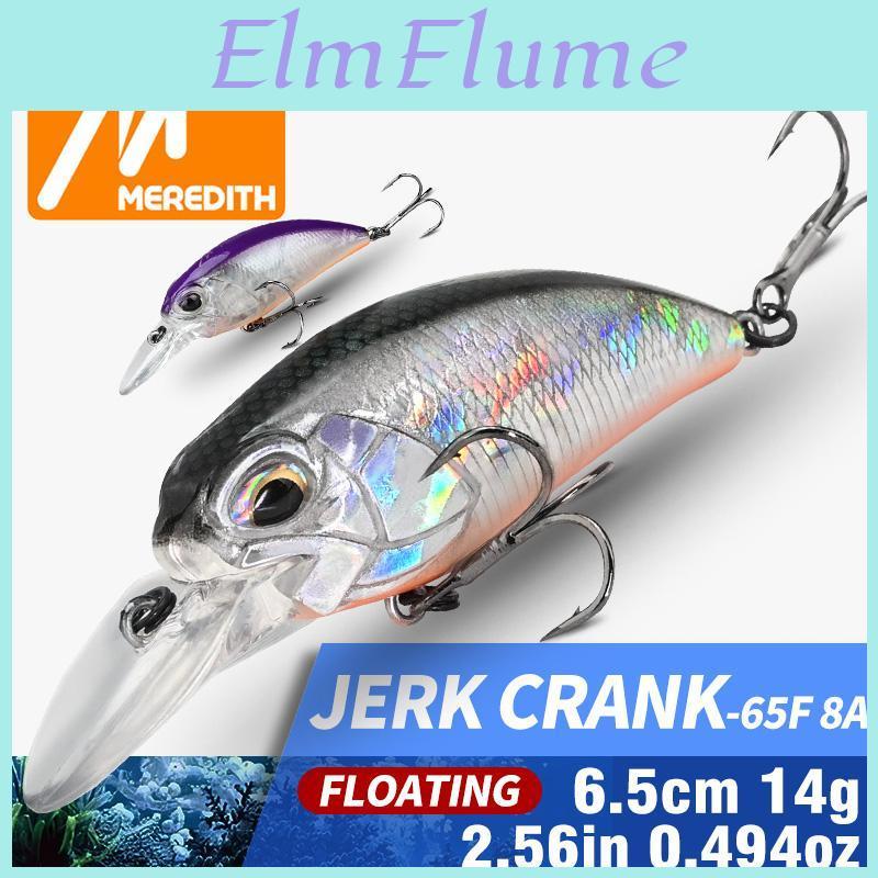 M65 65mm Meredith Jerk Crank 14g Floating 225m Treble Hooks Pike Bass Pz0165f