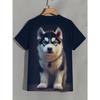 Мужская футболка с круглым вырезом и коротким рукавом с забавным принтом собаки, удобная и универсальная, для лета