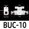 Pneumatic Hand Valve Set with Quick-Plug Connectors BUC 4/6/8/10mm
