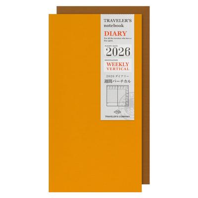 Сменный блок для планера Traveler's Notebook 2026 A5 Slim Вертикальный 14496006 (Начало в январе 2026 года)
