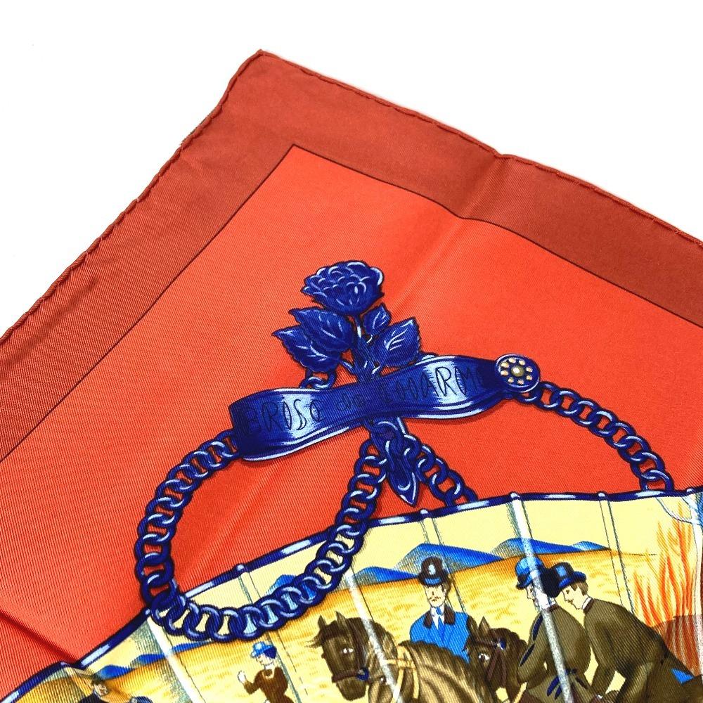 HERMES Japanese pattern fan BRISE DE CHARME Enchanting breeze Carre 90 Scarf