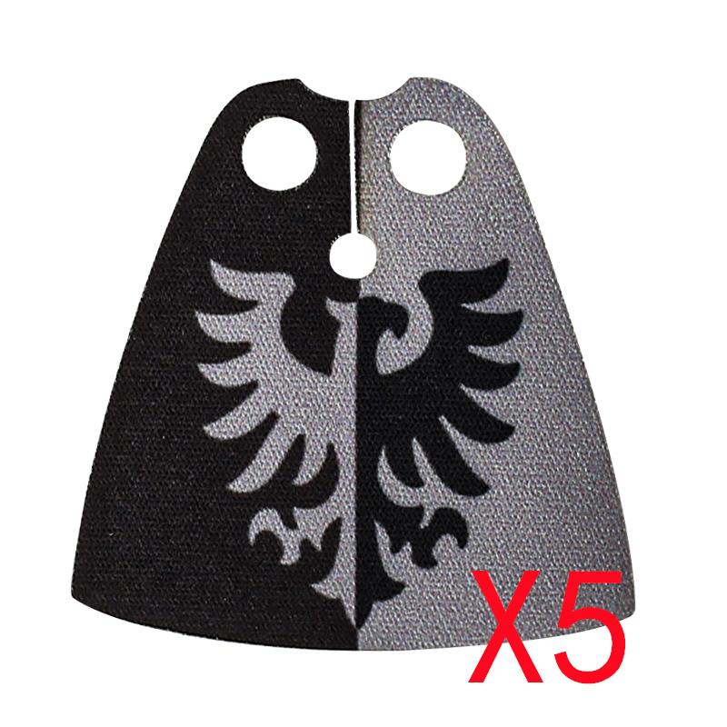 MOC Средневековые Военные Строительные Блоки Мини Кирпичики Фигурки Воинов Подарки Красочная Накидка с Принтом Доспехи Щит Аксессуары Игрушка Сделай Сам