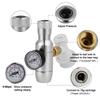 CO2 Regulator 0-60PSI Pressure Reducing Valves Gas Regulator for Efficient Home Brewing and Sodas Water Production